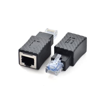 China Cat 5 6 7 New RJ45 M/F Crossover Adapter Male To Female Ethernet Cable Adapter Networking Rj45 Crossover Connector for sale