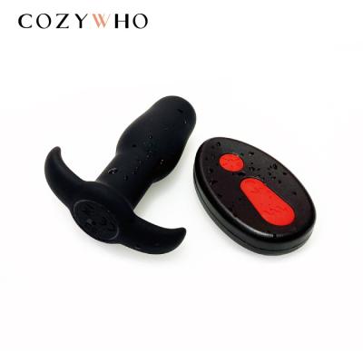 China COZYWHO Wireless Remote Control Silicone Tail Plug For Male Couple Vibration And Rotation Butt Anal Plug for sale