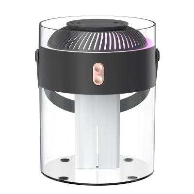 China Outdoor Portable Rechargeable Ultrasonic Transparent Home Mist Water Tank 2.6L Capacity USB Ultrasonic Air Humidifiers for sale