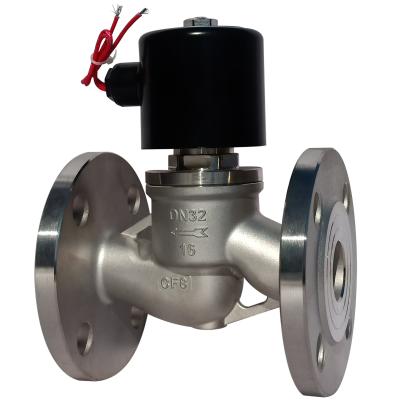 China ZBSF Stainless Steel Flange General Steam Heat Transfer Oil Normally Closed Solenoid Valve for sale