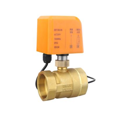 China General Metal Outdoor Two Wire Solar Controlled Two Way Switch Electric Ball Valve for sale