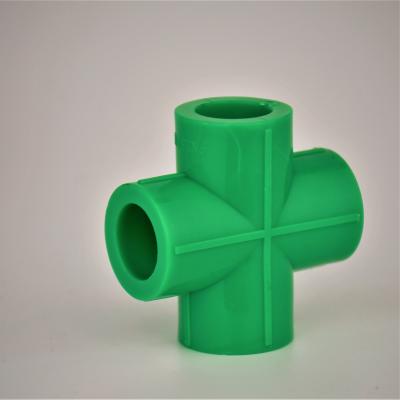 China General PPR Plumbing Water Supply High Quality 4 Way Cross Flow Fitting Joint Plastic Pipe Fittings for sale