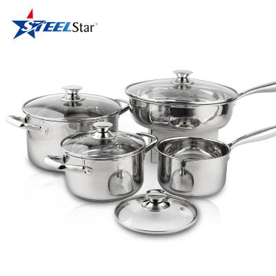 China Sustainable Stainless Steel Deep Fryer Cooking Sets And Pot Pans For Home And Restaurant for sale