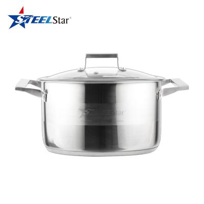 China Sustainable Stainless Steel Pot Oven Safe Dishwasher Safe PFOA Free Stock Cookware for sale