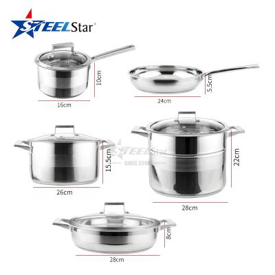 China Sustainable Wholesale Stainless Steel Cookware Manufacturers Induction Cookware For Baking for sale