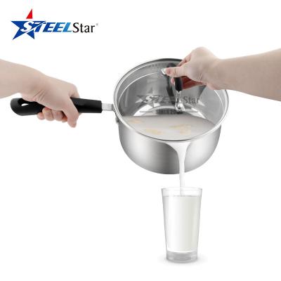 China Sustainable Universal Sauce Pan Sauce Pot Cooking Pot Stainless Steel Casserole With Heat Resistant Handle for sale