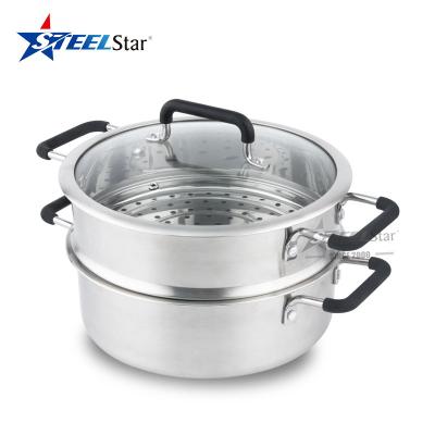 China Multi-Layer Stainless Steel Steamer Bottom Aluminum Steamer 3-Layer Sustainable Set Capsule Bottom Cooker for sale