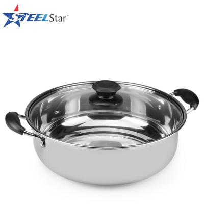 China Viable Cheap Price 410 Stainless Steel Hot Pot With Bakelite Handle for sale