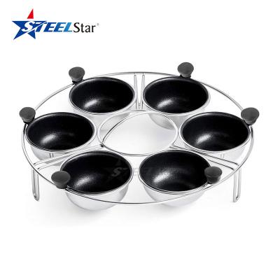 China Viable Egg Poacher - Poached Egg Cooker With Ring Stick Stainless Steel Egg Poaching Cup Standers Food Grade No for sale