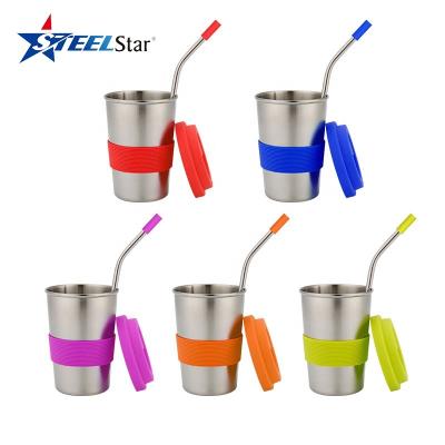 China Viable Silicone Handle Pint Mug, 304 Stainless Steel Pint Mugs, Stainless Steel Shot Glass With Silicone Handle for sale