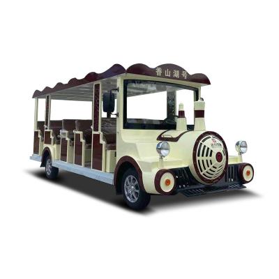 China Other Shell Outdoor Tourist Steam Trackless Train Best Quality Fiberglass Off Road Train Discount On Sale for sale