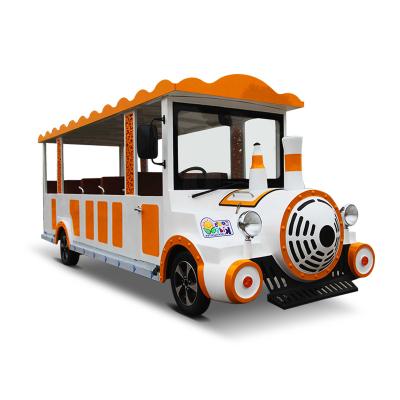 China Fabric Amusement Park Sightseeing Bus Sightseeing Train With 19 Seats for sale