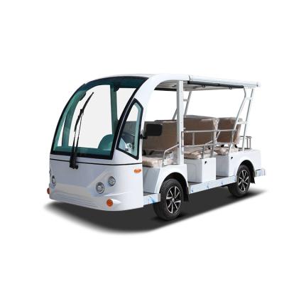 China 2020 6-8 Modern Stylish Electric Open Sightseeing Shuttle Bus Hot Sale for sale