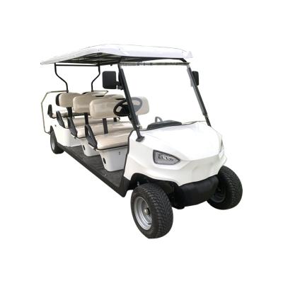 China 2022 newest style 4 wheel electric club cart with seats 48v 6 seats factory hot sale 3850mmx1150mmx1850mm for sale