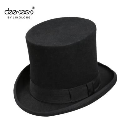 China Character Chaplin Wool Felt Top Hat Mens Hats Wholesale Hats for sale