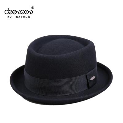 China Custom Wool Felt Tourtiere Hat Wholesale Character Wool Men Hat for sale