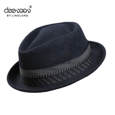 China Wholesale Classic Character OEM Wool Felt Hat Fedora Men Hat for sale