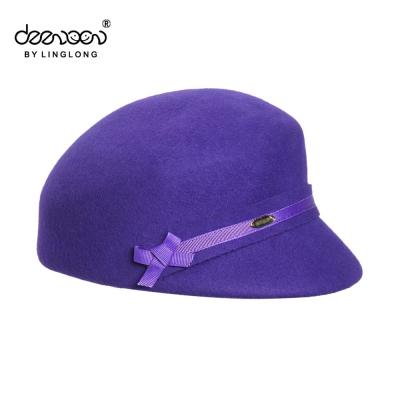 China Character Wholesale Australia Wool Felt Hat Women Ivy Cap Hat for sale