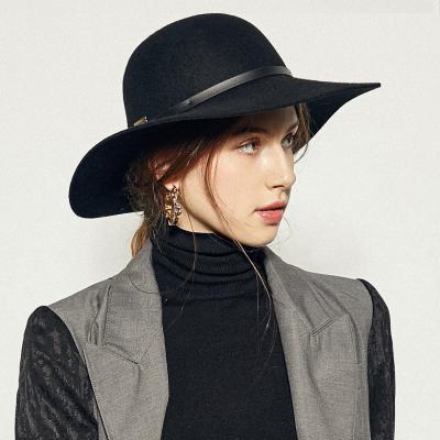 China Fashion lady JOINT wool felt big brim floopy hat for sale