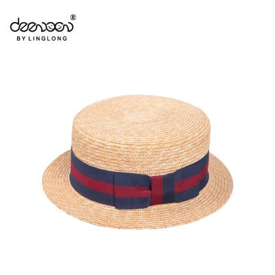 China Sun-protect Hot Selling Amazon Summer Wheat Weaving Straw Hat Women Natural for sale