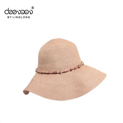 China Sun-protect Summer Wholesale Women Overflow Lady Soft Beach Sun Straw Hat for sale