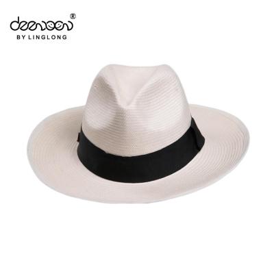 China Wide brim; Sun-protect wide brim original Straw Panama Hat Ecuador for men for sale