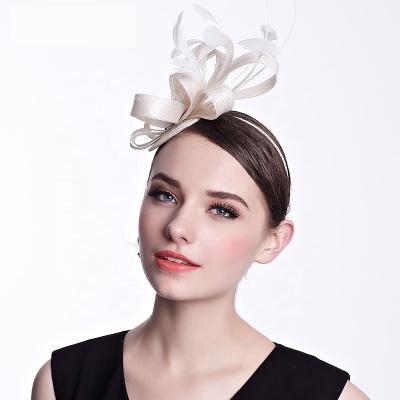 China Fashion Classic White Flower Hair Accessories Party Lady Fascinator for sale