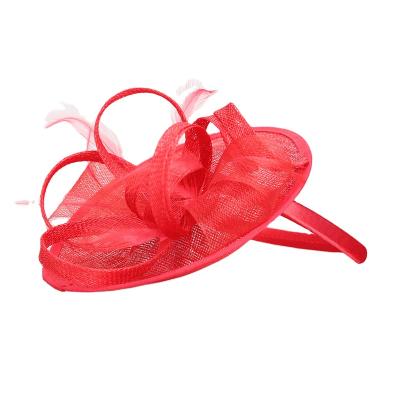 China Colorful and elegant handmade flower fascinator sinamay hats for women 38008 for sale