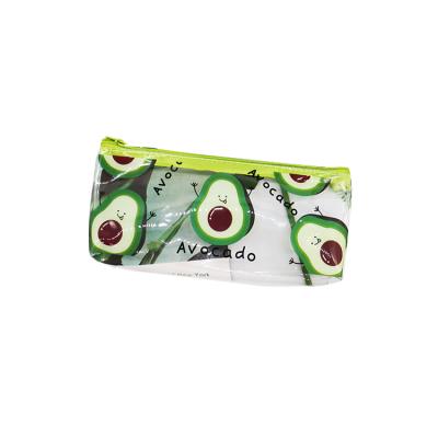 China Soft Hot Selling PVC Avocado Zipper High Quality Cute Kids Cute Pencil Case for sale