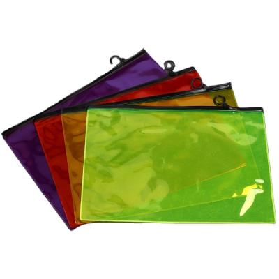 China Customized Color Clear Vinyl PVC Waterproof Jewelry Plastic Packaging Zipper Bags Moisture Proof Plastic Bag For Underwear Clothing Cosmetic for sale