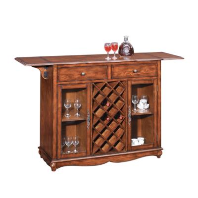 China Movable modern living room bar cabinet with 2 doors and 2 drawers for sale