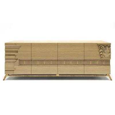 China Durable Living Room 4 Door TV Cabinet Modern Storage Cabinet Solid Wood Inlay TV Stand for sale