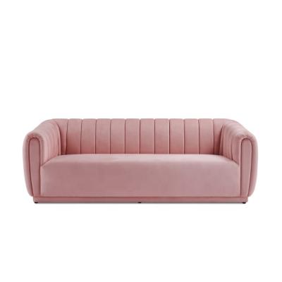 China Sofa 2 Seat Modern Design Style Italian Convertible Living Room Sofa Solid Chesterfield Wood Frame Fabric Loveseat for sale