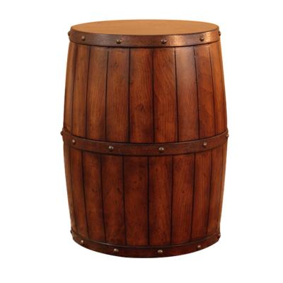 China European Country Style Retro Wine Barrel Shape Bar Table Round Solid Wood Beer Barrel Shape Table for sale