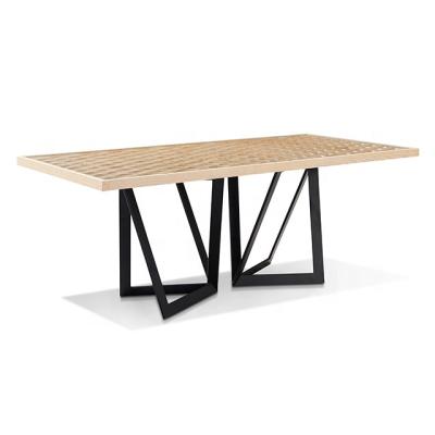 China Modern design durable using low price solid wood dining table 2022 new design for sale