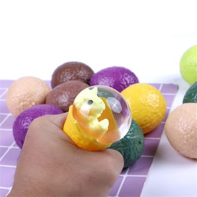 China Funny Anxiety Relife Toy Creative Soft Plastic Magic Animal Dinosaur Eggs Squeeze Vent Ball Toys for sale