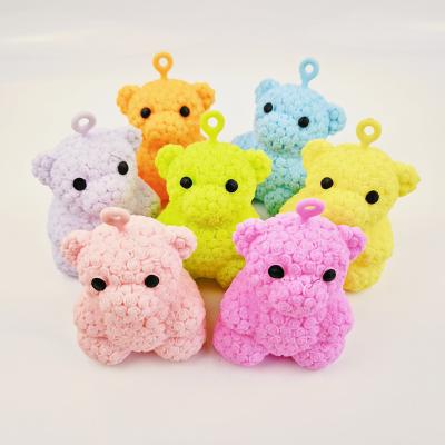 China Funny Anxiety Relife Toy Wholesale Solid Color Led Luminous Rose Bear Funny Stress Relief Toy for sale