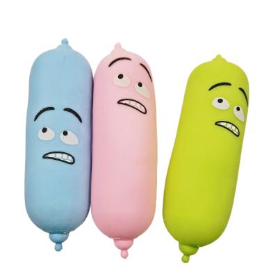 China Funny Anxiety Relife Toy Factory Wholesale Tpr Ham Sausage Shape Sand Decompression Toys For Children's for sale