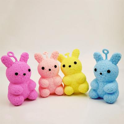 China Funny Anxiety Relife Toy OEM Factory 4 Colors Flour Filled Soft Sensory Fidget Decompression Bunny Toy for sale