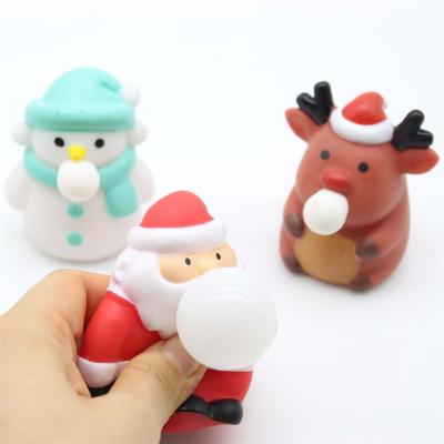 China Funny Anxiety Relife Toy Wholesale Stress Relief Sensory Fidget Christmas Bubble Spitting Squeeze Toy for sale