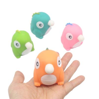 China Funny Anxiety Relife Toy New Design Cartoon Silicone Dinosaur That Can Blow Bubbles Extrusion Toys for sale