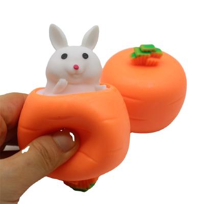 China Funny Anxiety Relife Toy New Arrival Funny Cute Rabbit Cup Squishy Squeeze Toys For Kids And Adult for sale