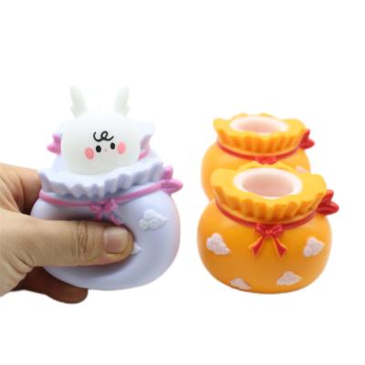 China Funny Anxiety Relife Toy Novelty Cartoon Pattern Tpr Squeezed Cup Lucky Bag Anti-stress Toys For Kids for sale