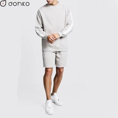 China custom Anti-wrinkle sweatsuit for winter spring and crewneck sweatshirt with shorts tracksuit for men for sale