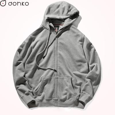 China 2022 Custom Anti-Wrinkle Mens Clothing Full Zipper Up Hoodie Men 100% Cotton Zipper Hoodie for sale