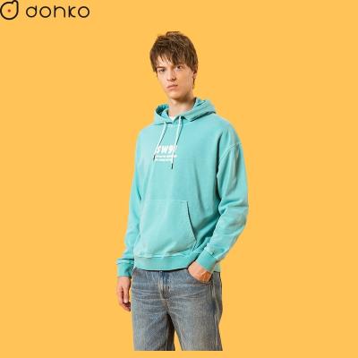 China 2022 Anti-wrinkle 100 weight high quality mid cotton custom hoodie 360gsm printed logo men's hoodie for sale