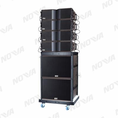 China Black Dual 8 Inch Line Array Stage Sound System KARA 500 Watt Pro Audio Speaker for sale