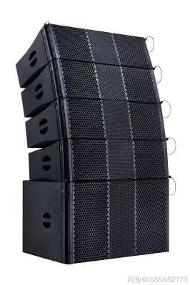 China Dual 10 Inch 2 Way Line Array Loudspeaker 700W Pro Audio Black Cabinet for sale