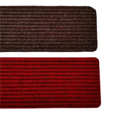 China Stain Resistant Factory Outlet Indoor And Outdoor Carpet Stair Tread Non-Slip Rubber Stair Mat for sale