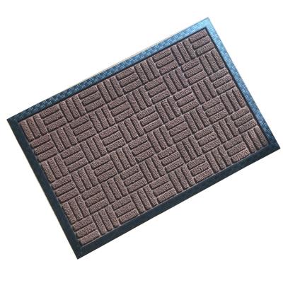 China Stain Resistant Factory Outlet Polypropylene PP Embossed Water Absorption Floor Mat Rubber Door Mat for sale